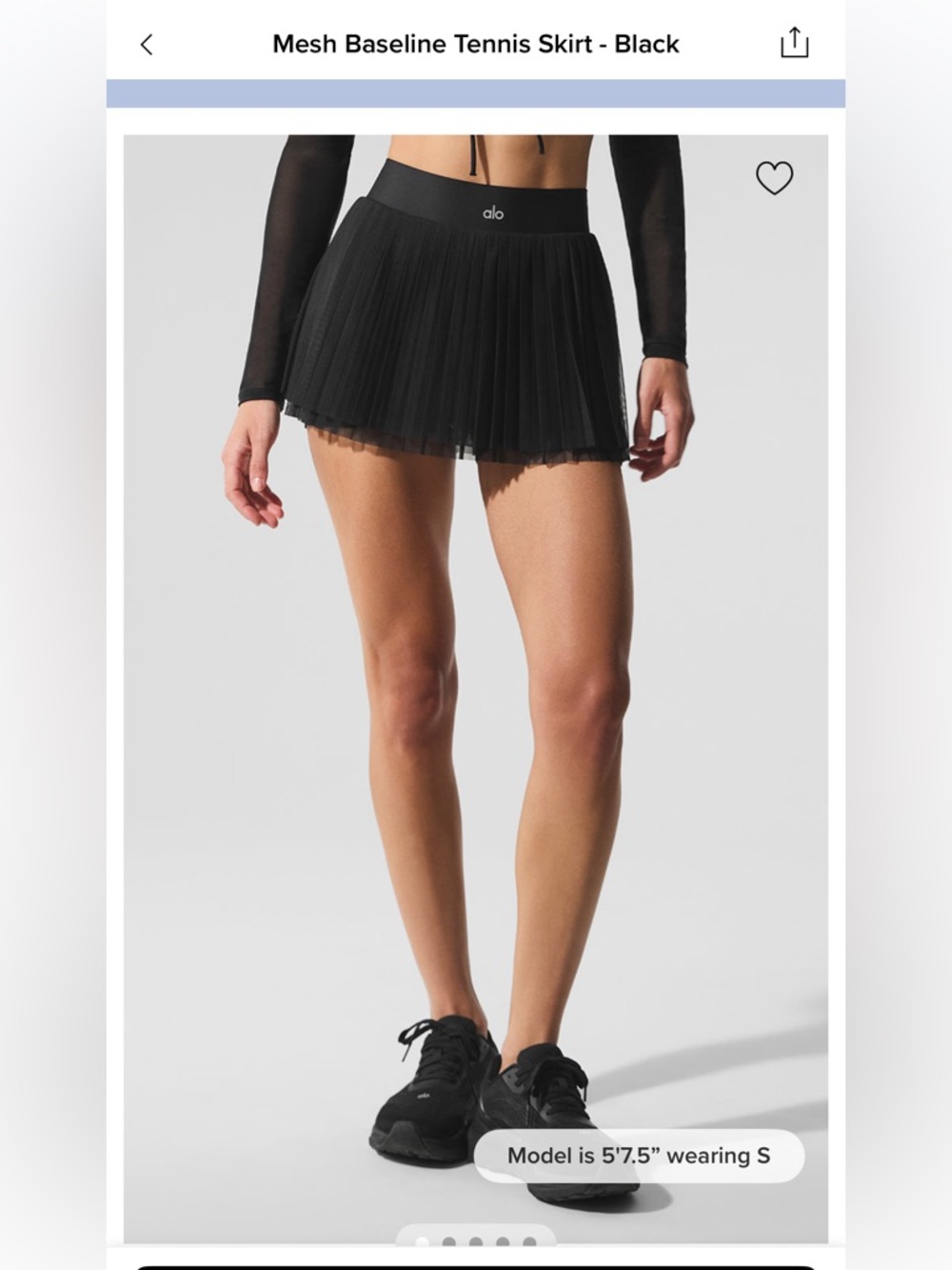 ALO Yoga Mesh Baseline Tennis Skirt